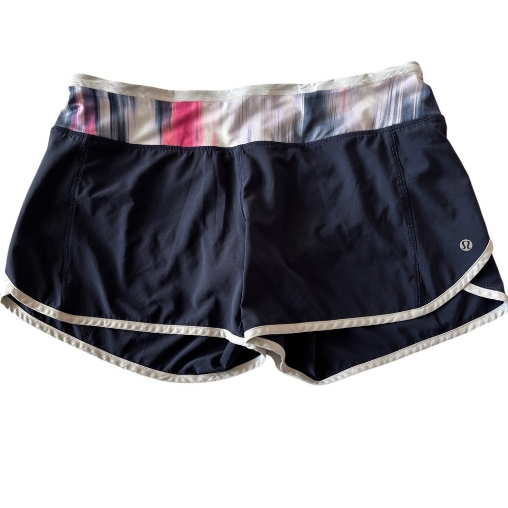 lululemon Women’s Turbo Run Shorts Lined Stretch Running Gym Performance Blue 8